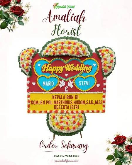 Papan Bunga Pernikahan Blangjerango